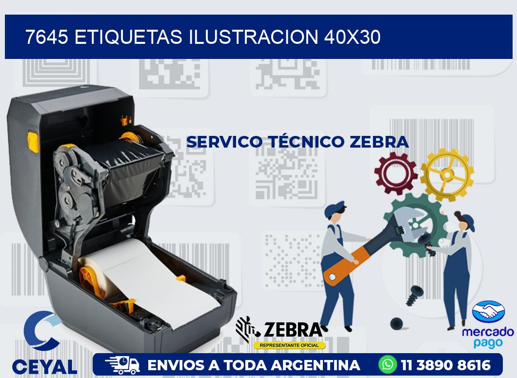 7645 ETIQUETAS ILUSTRACION 40X30