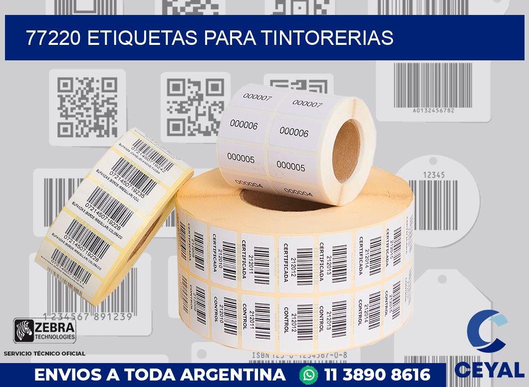 77220 ETIQUETAS PARA TINTORERIAS