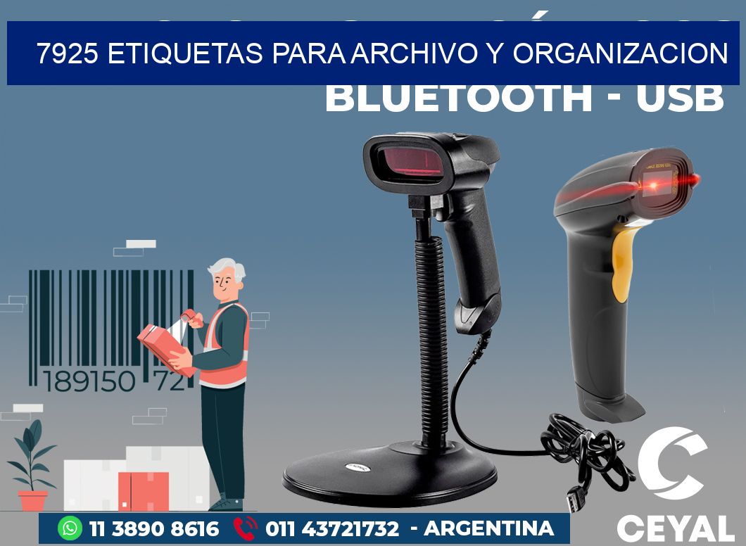 7925 ETIQUETAS PARA ARCHIVO Y ORGANIZACION