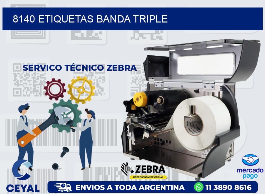 8140 ETIQUETAS BANDA TRIPLE