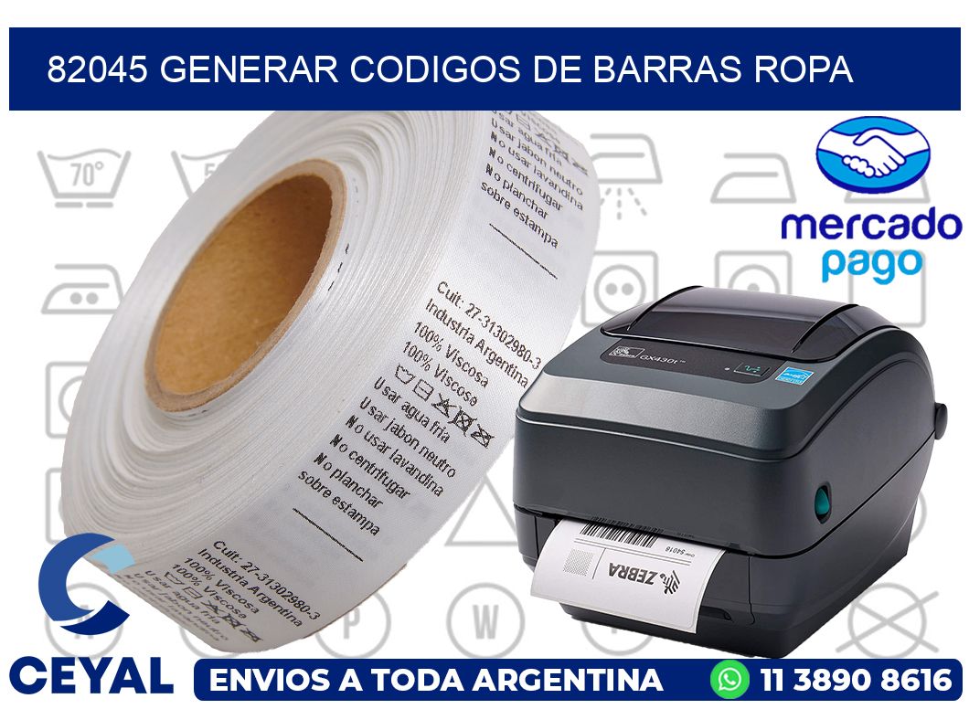 82045 GENERAR CODIGOS DE BARRAS ROPA