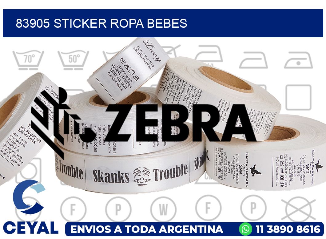 83905 STICKER ROPA BEBES