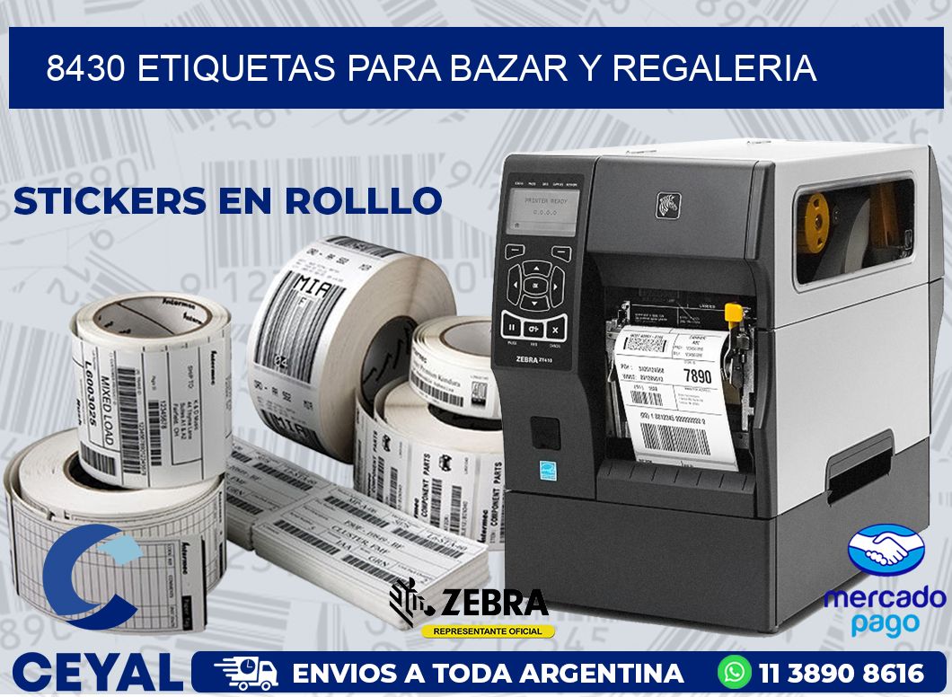 8430 ETIQUETAS PARA BAZAR Y REGALERIA