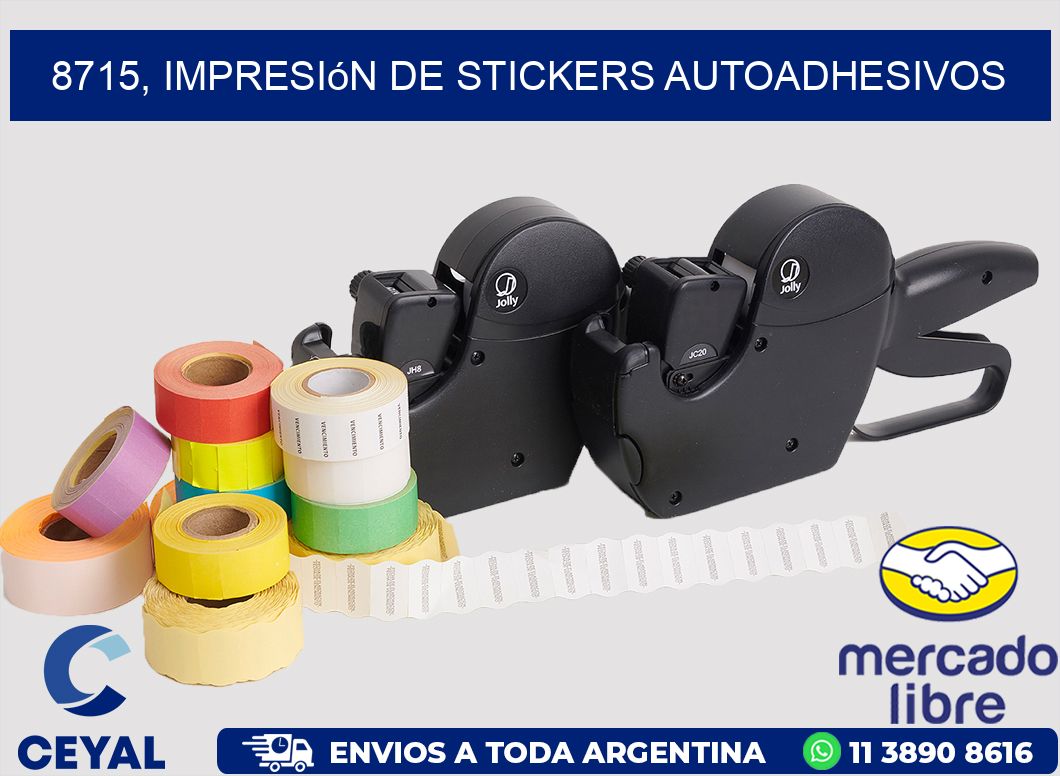 8715, impresión de stickers autoadhesivos