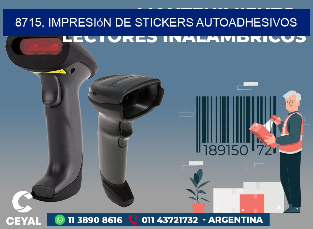 8715, impresión de stickers autoadhesivos