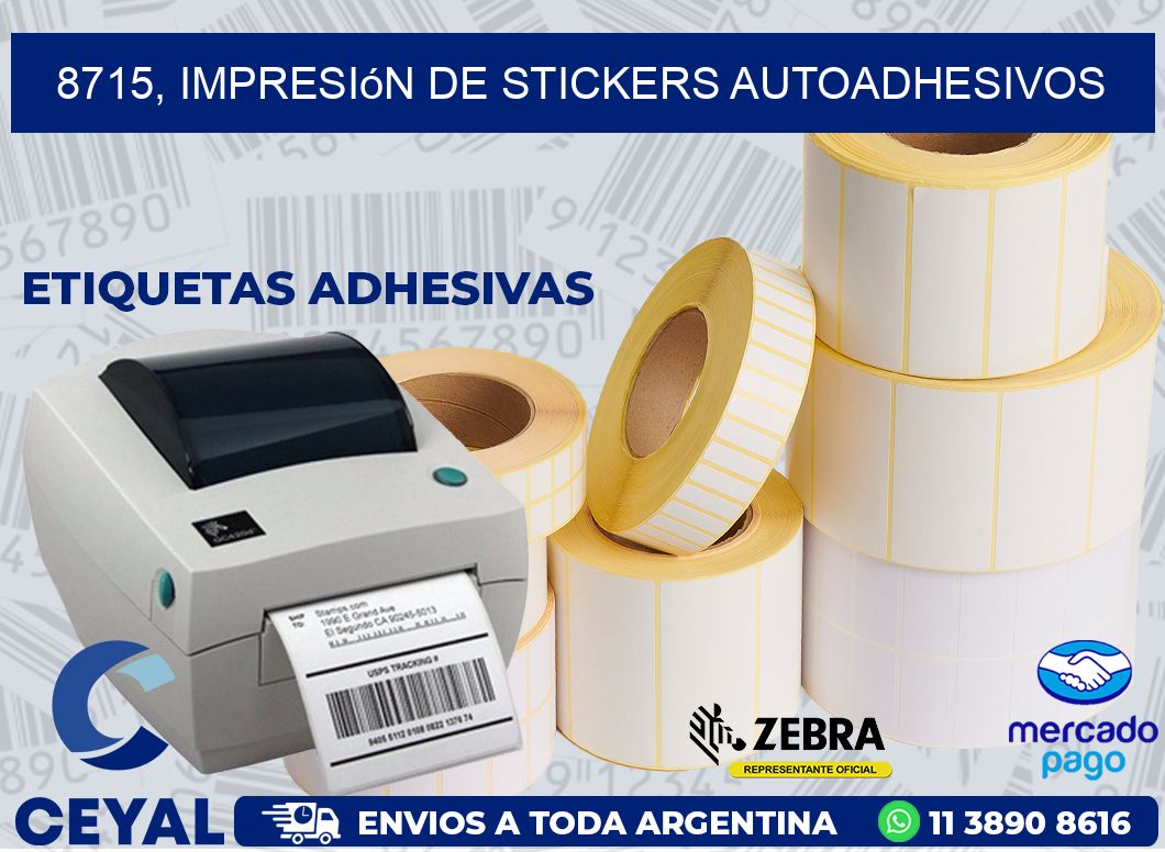 8715, impresión de stickers autoadhesivos