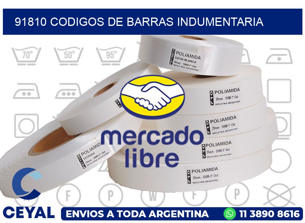 91810 CODIGOS DE BARRAS INDUMENTARIA