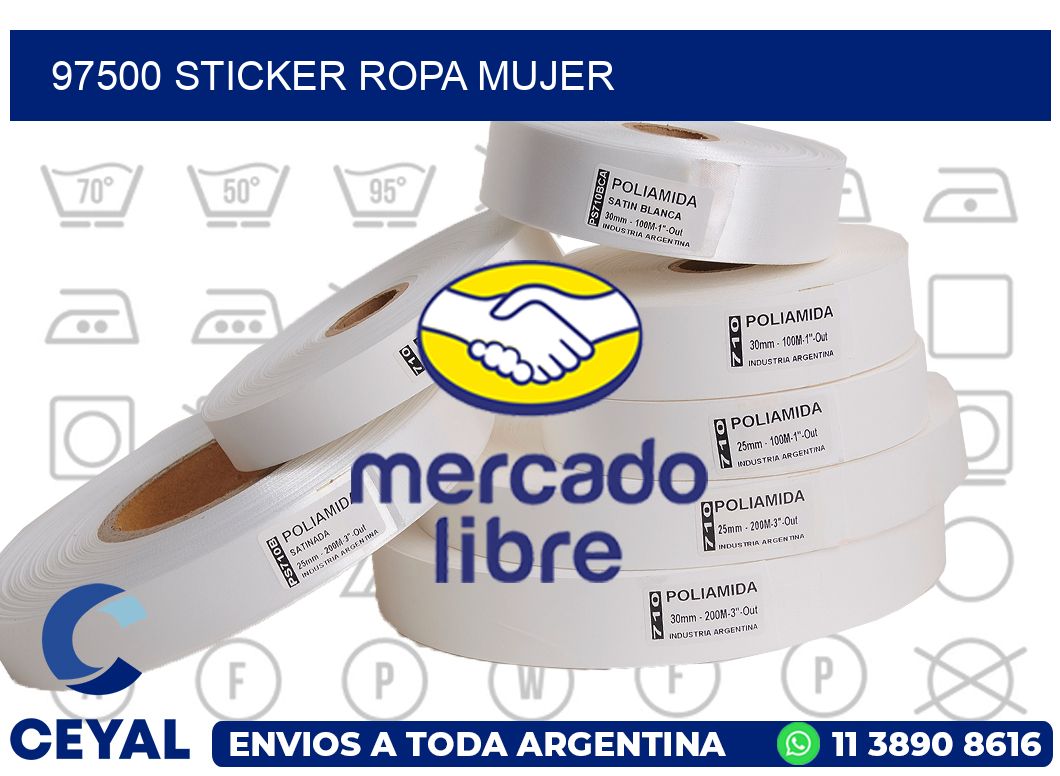 97500 STICKER ROPA MUJER