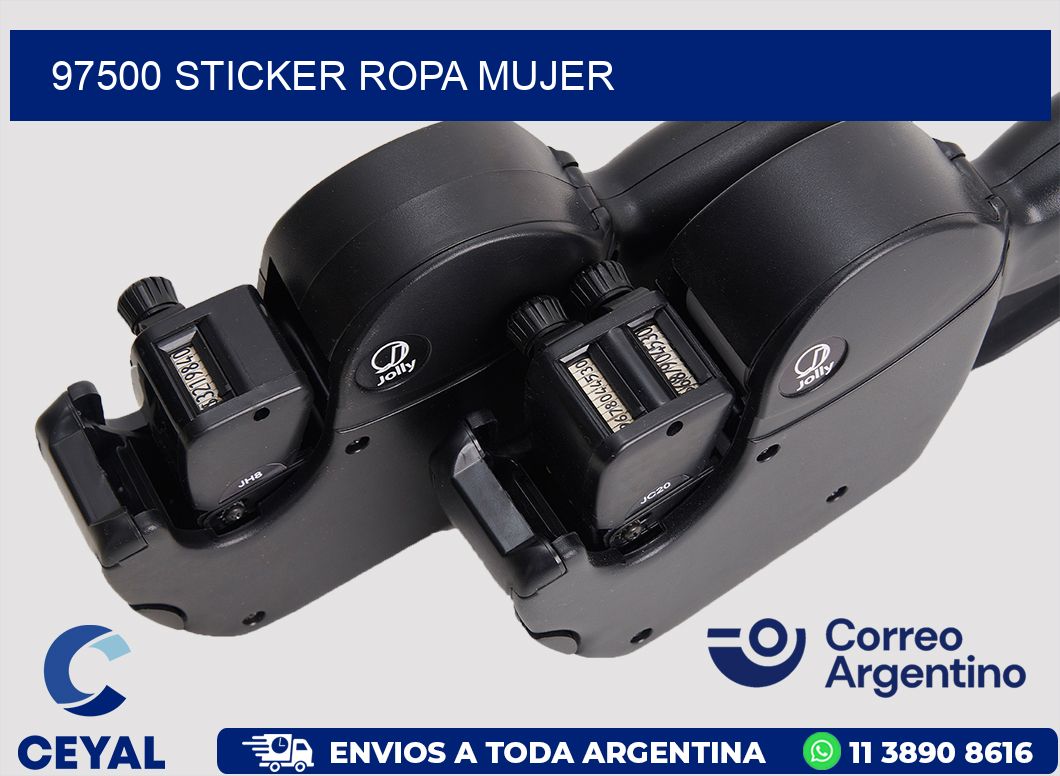 97500 STICKER ROPA MUJER