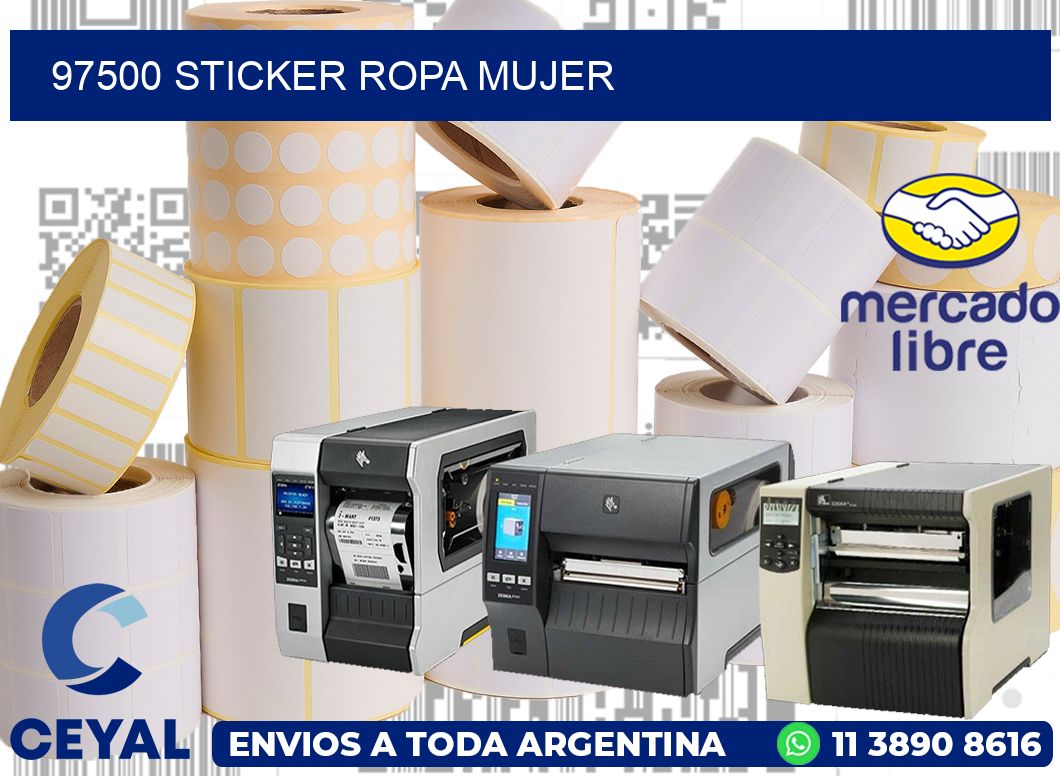 97500 STICKER ROPA MUJER