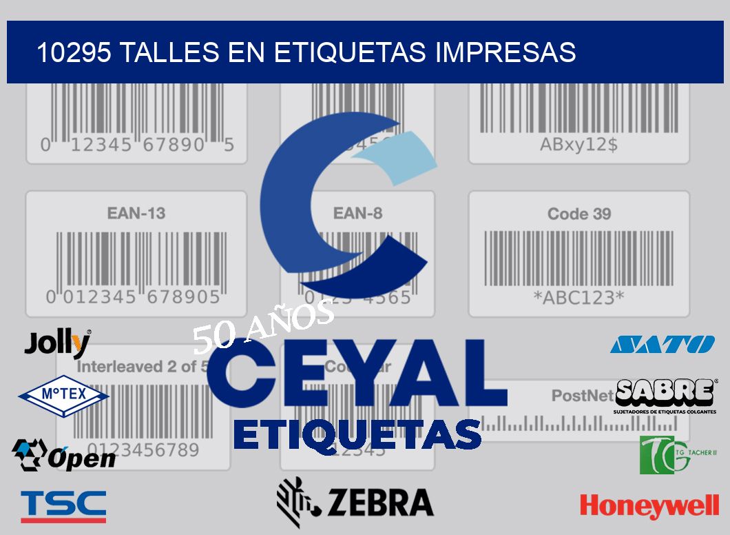 10295 TALLES EN ETIQUETAS IMPRESAS