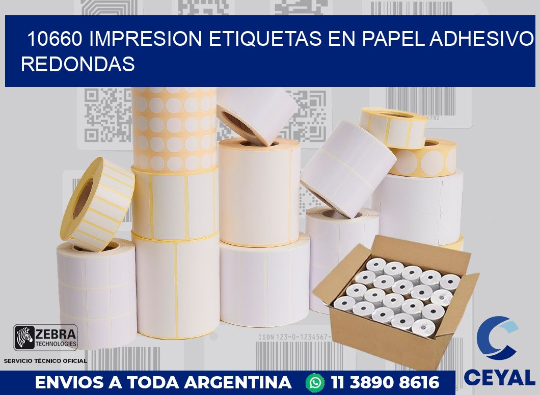 10660 IMPRESION ETIQUETAS EN PAPEL ADHESIVO REDONDAS