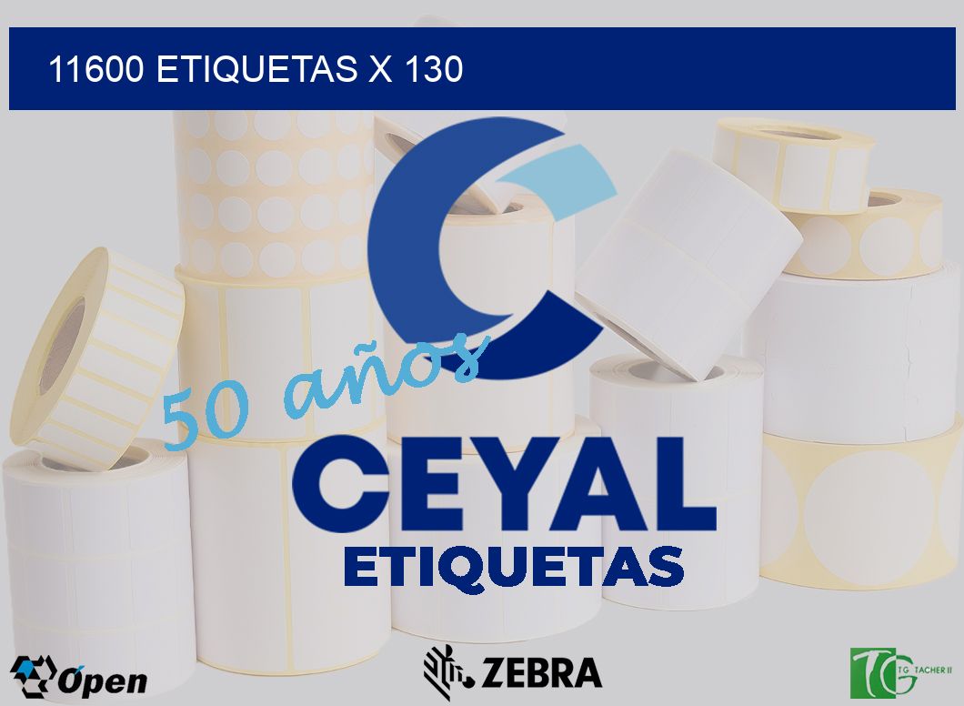 11600 Etiquetas x 130