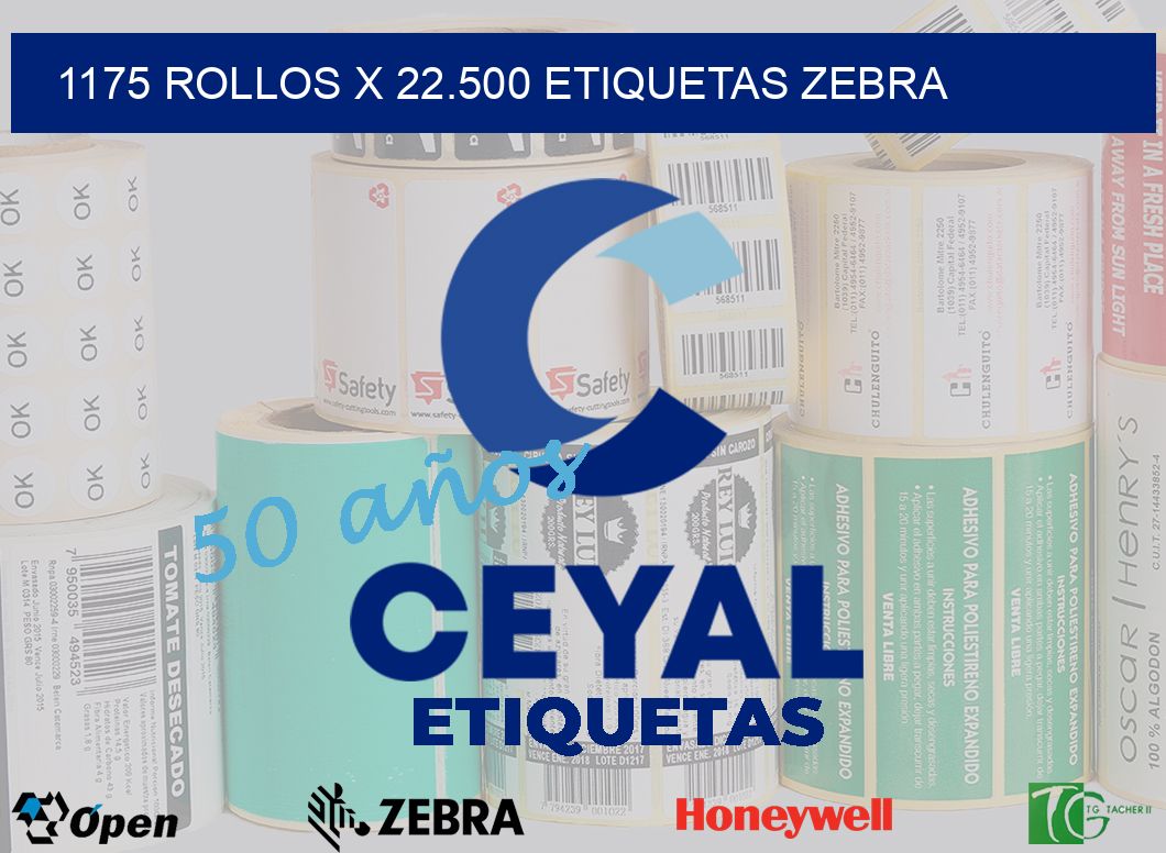 1175 Rollos x 22.500 etiquetas zebra