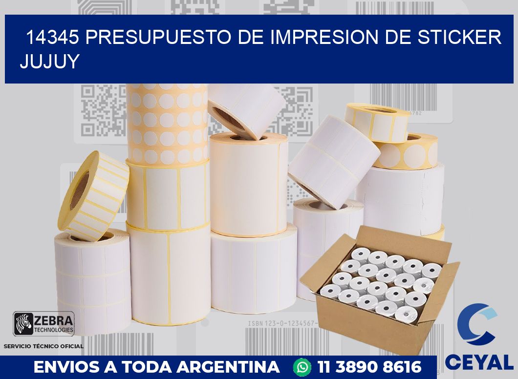 14345 PRESUPUESTO DE IMPRESION DE STICKER JUJUY