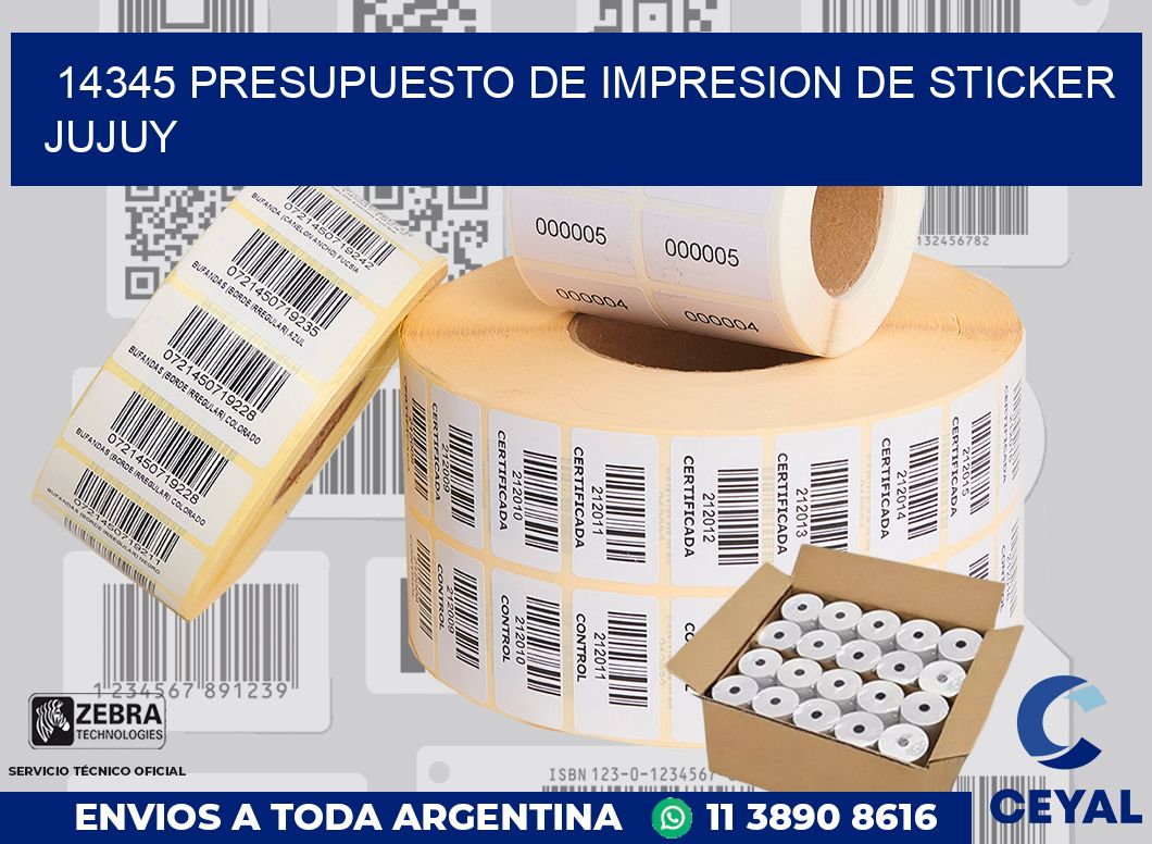 14345 PRESUPUESTO DE IMPRESION DE STICKER JUJUY