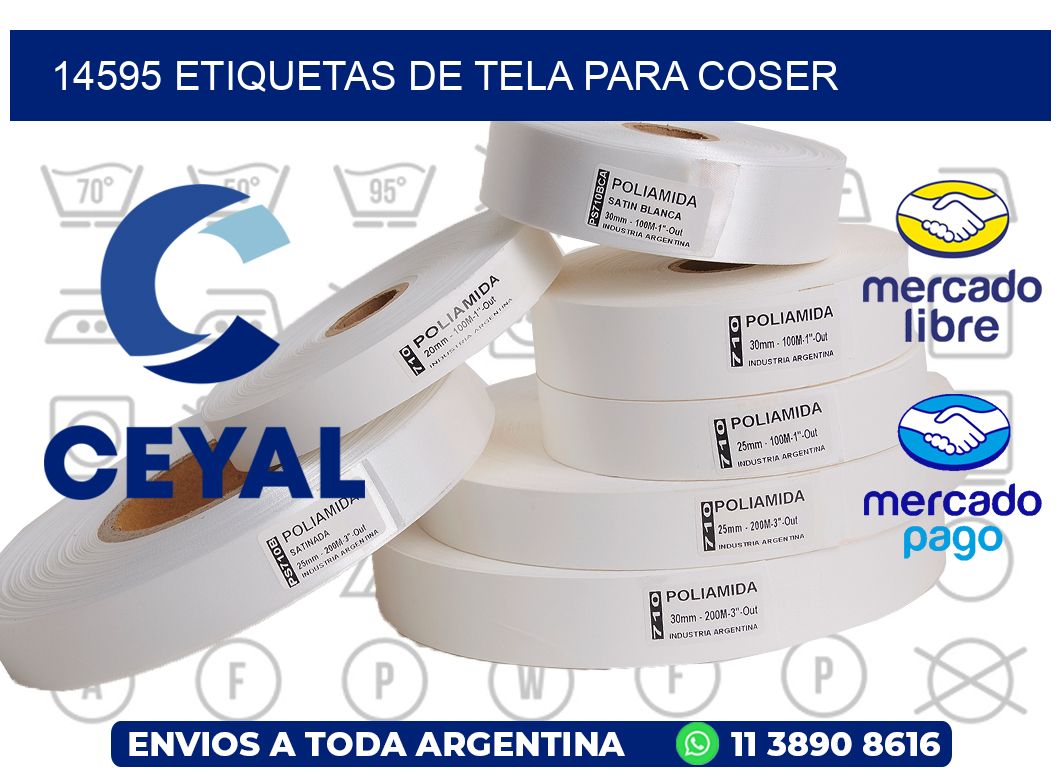 14595 ETIQUETAS DE TELA PARA COSER