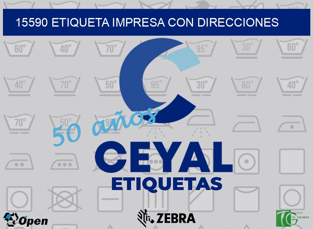 15590 ETIQUETA IMPRESA CON DIRECCIONES
