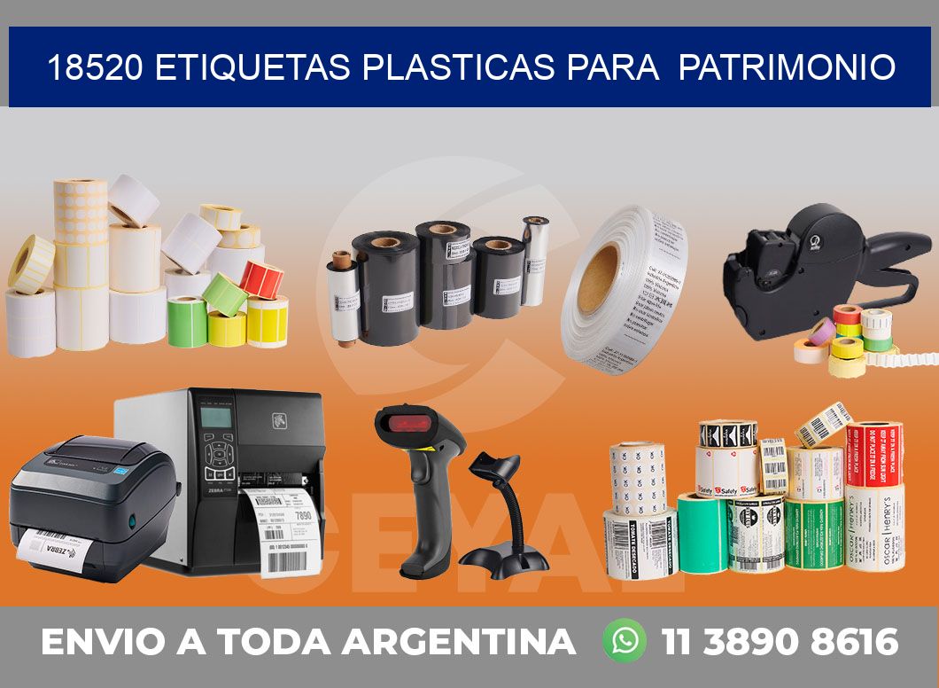 18520 ETIQUETAS PLASTICAS PARA PATRIMONIO