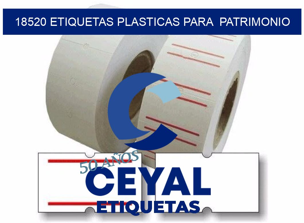 18520 ETIQUETAS PLASTICAS PARA PATRIMONIO