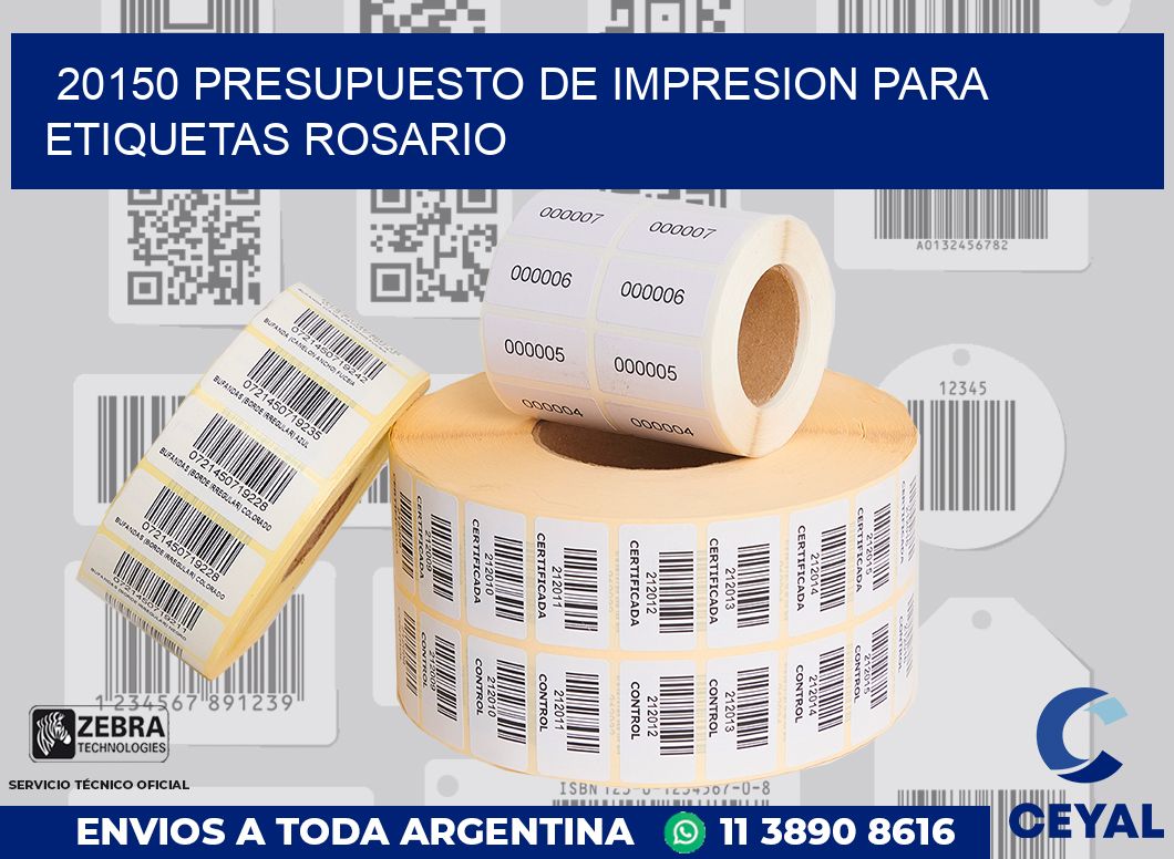 20150 PRESUPUESTO DE IMPRESION PARA ETIQUETAS ROSARIO