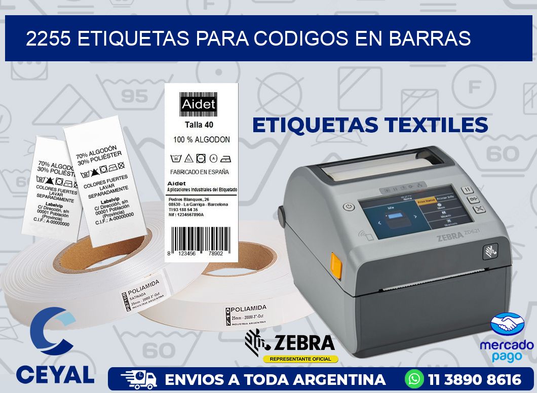 2255 ETIQUETAS PARA CODIGOS EN BARRAS