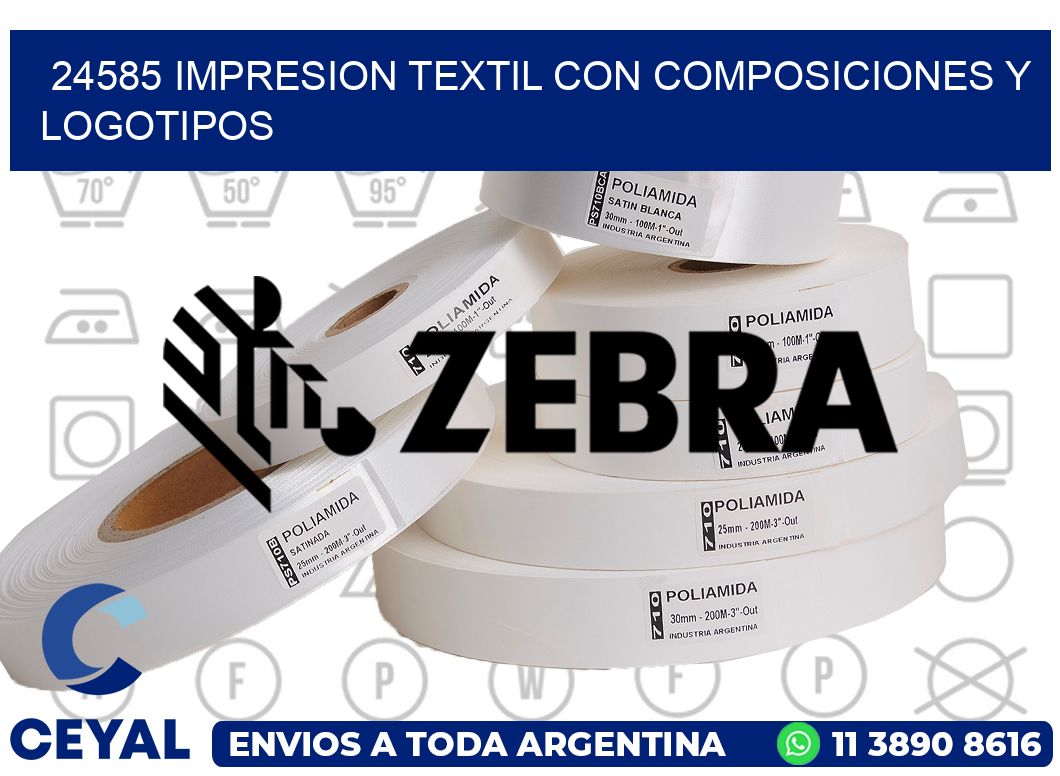 24585 IMPRESION TEXTIL CON COMPOSICIONES Y LOGOTIPOS