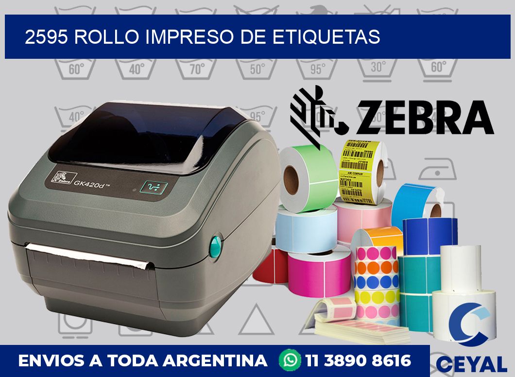 2595 ROLLO IMPRESO DE ETIQUETAS