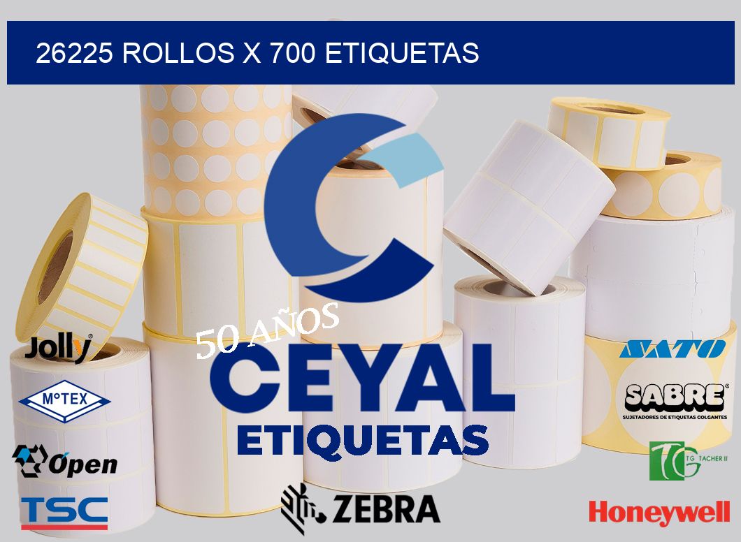 26225 Rollos x 700 etiquetas