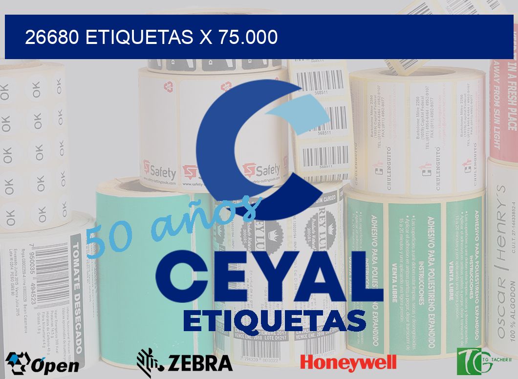 26680 Etiquetas x 75.000