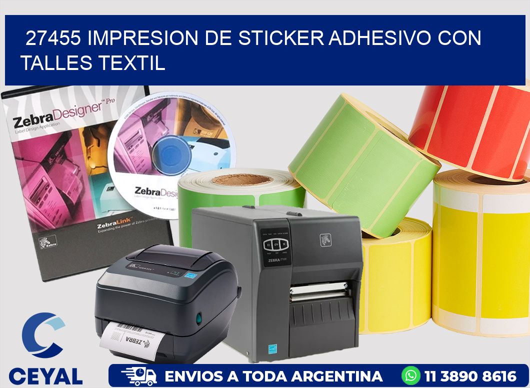 27455 IMPRESION DE STICKER ADHESIVO CON TALLES TEXTIL