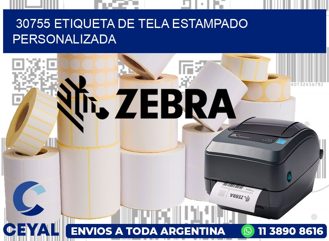30755 ETIQUETA DE TELA ESTAMPADO PERSONALIZADA