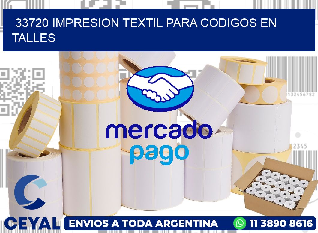 33720 IMPRESION TEXTIL PARA CODIGOS EN TALLES