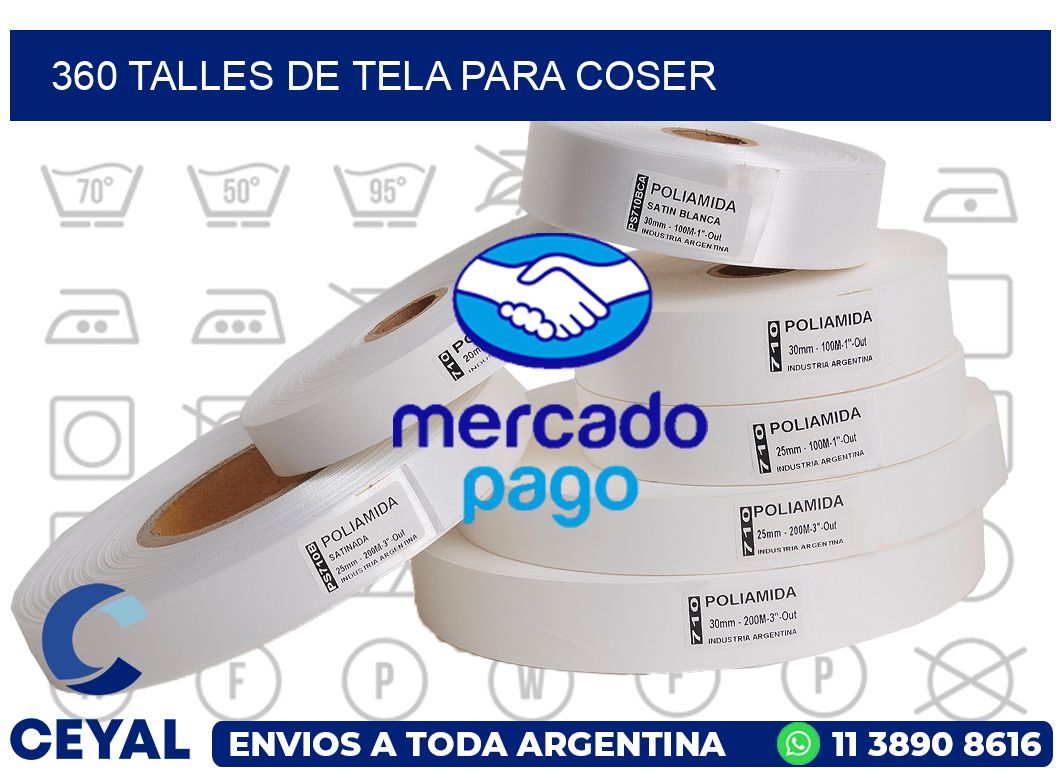 360 TALLES DE TELA PARA COSER