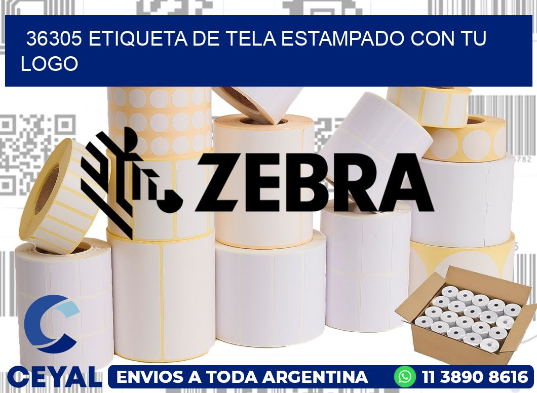 36305 ETIQUETA DE TELA ESTAMPADO CON TU LOGO