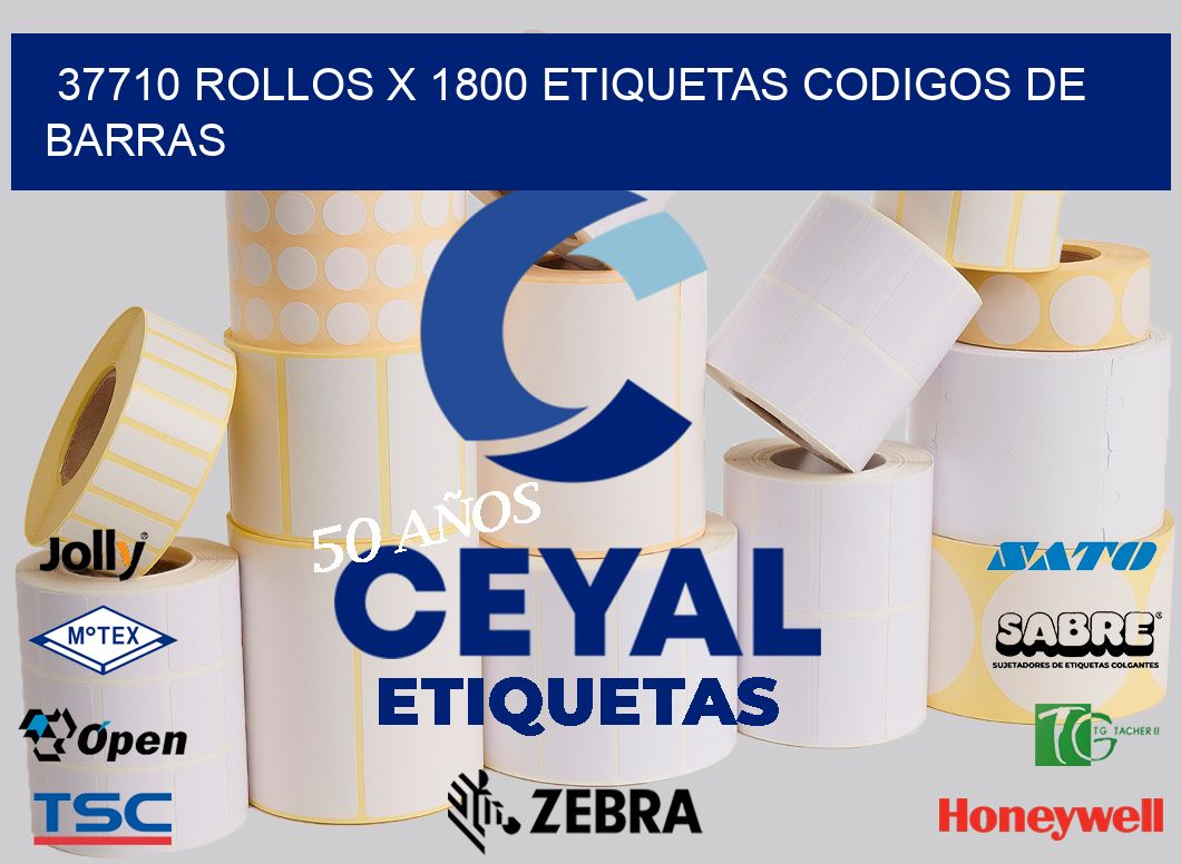 37710 Rollos x 1800 etiquetas codigos de barras