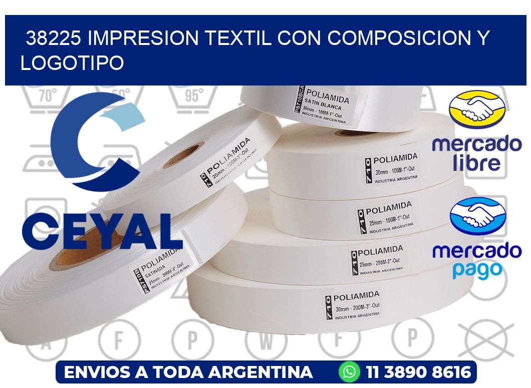 38225 IMPRESION TEXTIL CON COMPOSICION Y LOGOTIPO