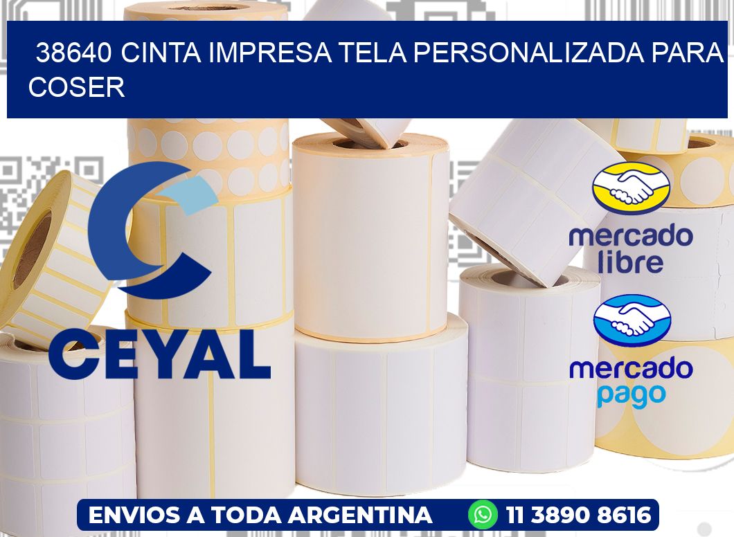 38640 CINTA IMPRESA TELA PERSONALIZADA PARA COSER