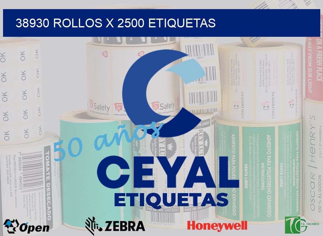 38930 Rollos x 2500 etiquetas