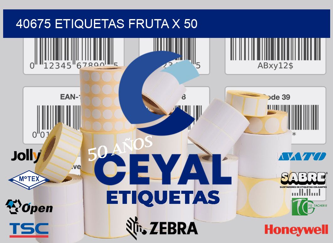 40675 etiquetas fruta x 50