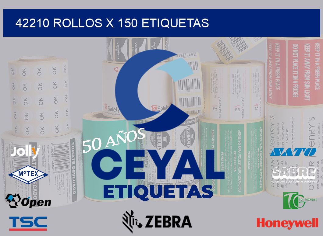 42210 Rollos x 150 etiquetas