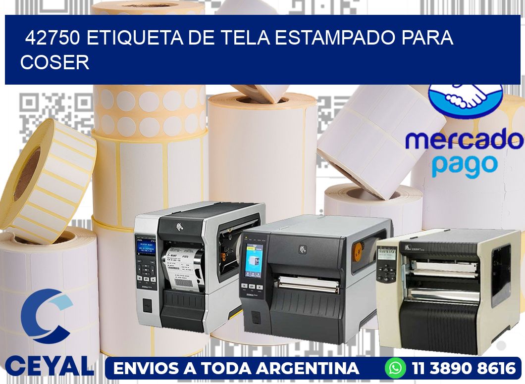 42750 ETIQUETA DE TELA ESTAMPADO PARA COSER