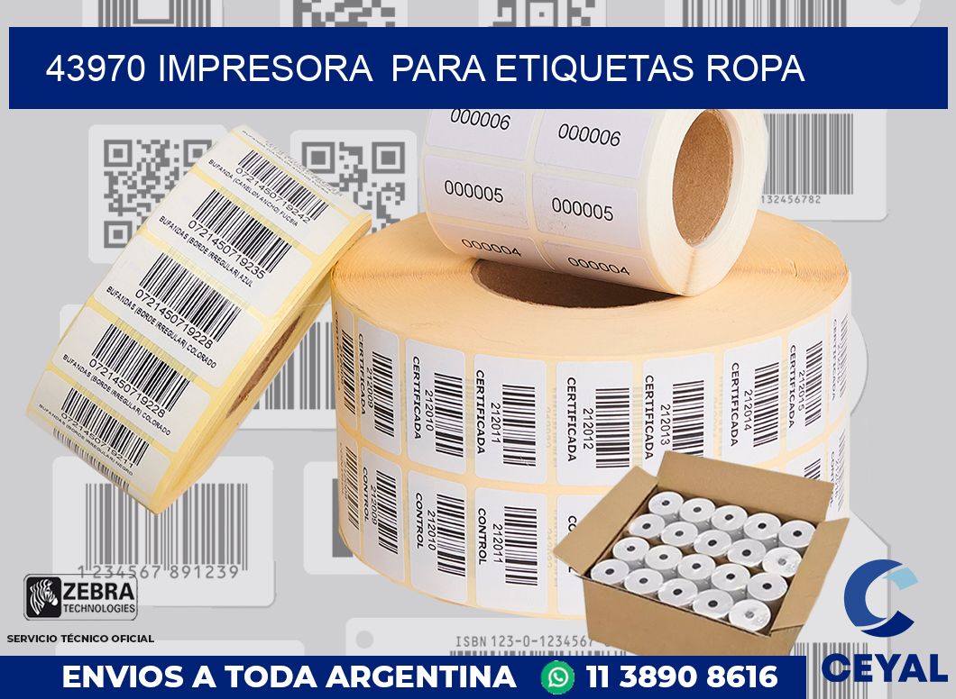 43970 impresora  para etiquetas ropa