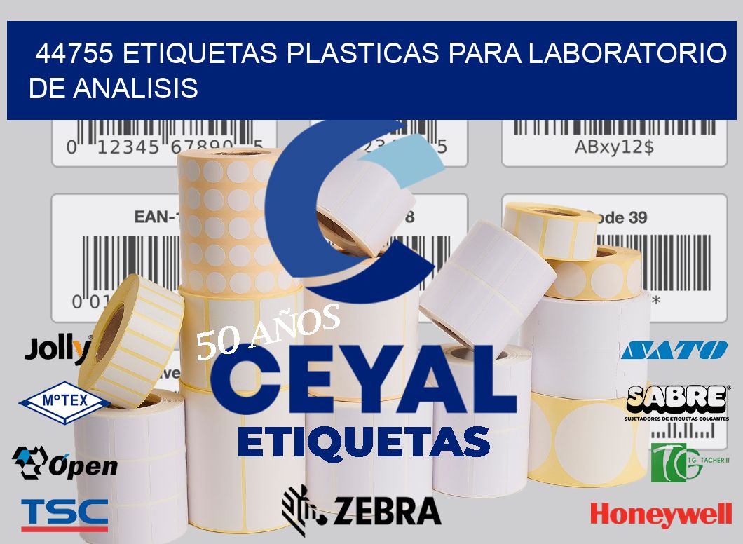 44755 ETIQUETAS PLASTICAS PARA LABORATORIO DE ANALISIS