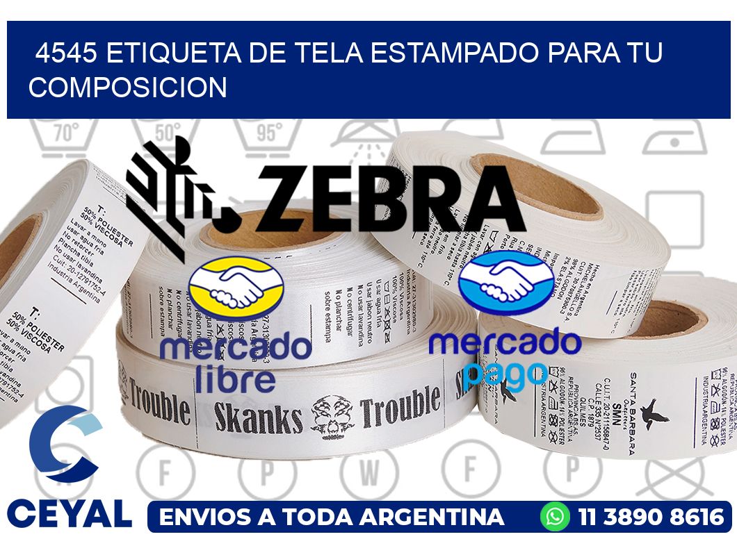 4545 ETIQUETA DE TELA ESTAMPADO PARA TU COMPOSICION