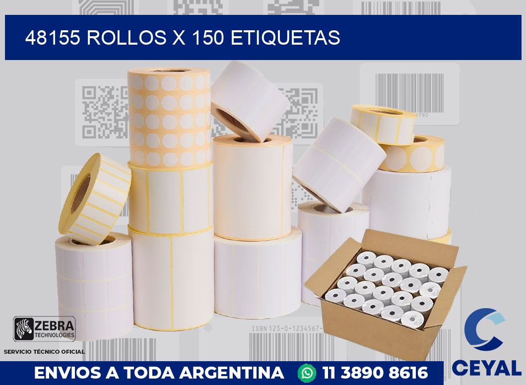 48155 Rollos x 150 etiquetas