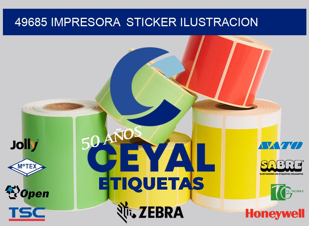 49685 impresora  sticker ilustracion