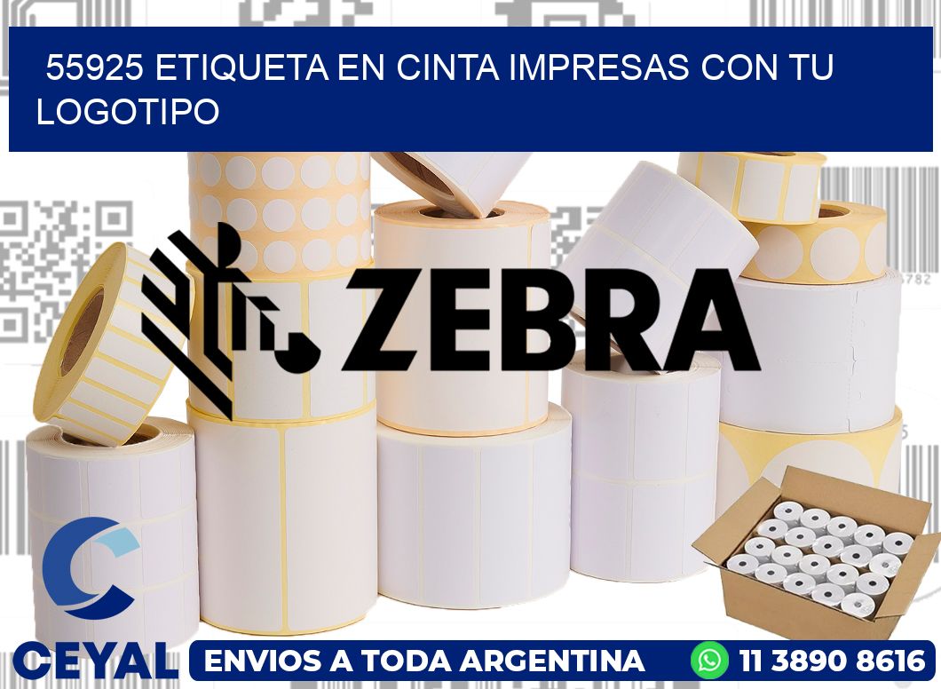 55925 ETIQUETA EN CINTA IMPRESAS CON TU LOGOTIPO