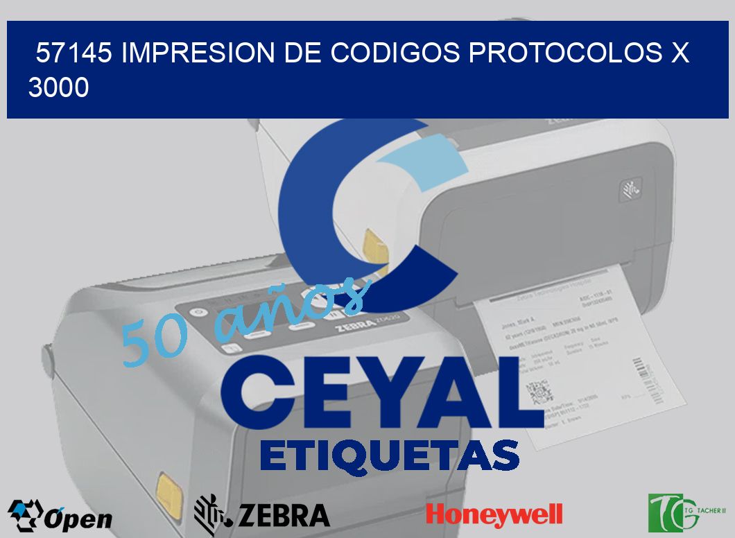57145 impresion de codigos protocolos x 3000