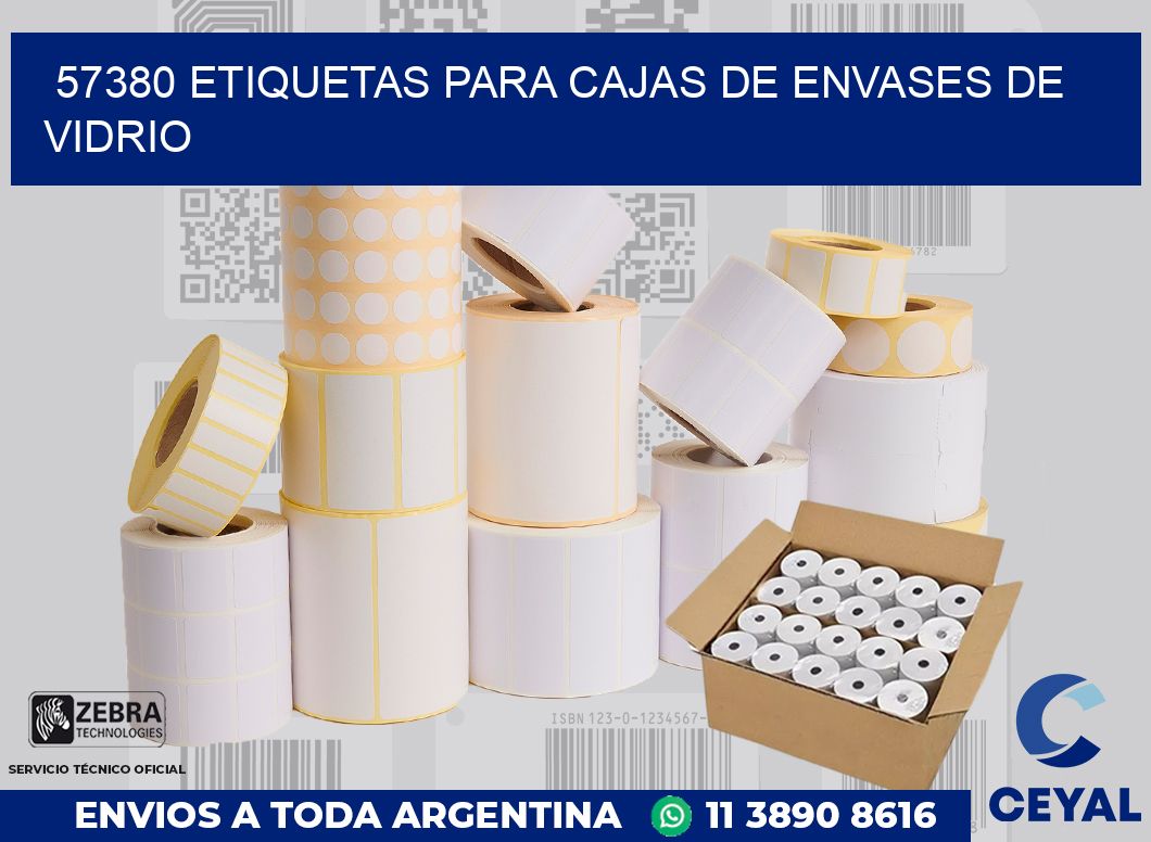 57380 ETIQUETAS PARA CAJAS DE ENVASES DE VIDRIO